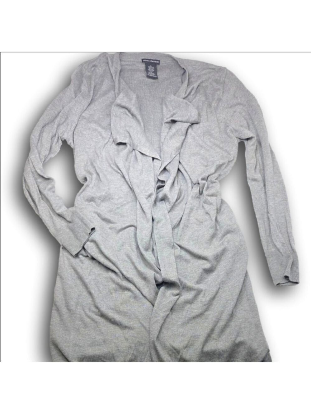 Women's Chelsea & Theodore Gray long Cardigan Sweater XL